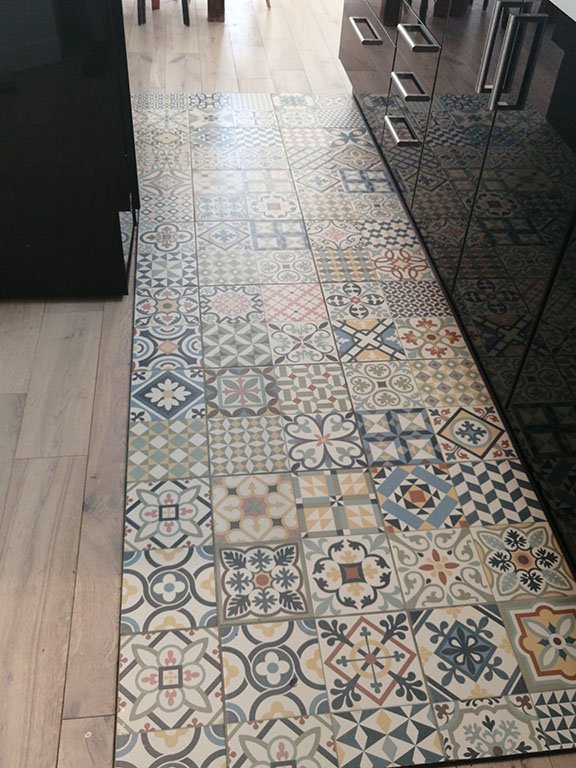 sol grès cérame cuisine